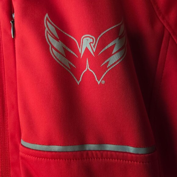 Washington Capitals NHL Red Hooded Jacket L/G By G-III Sports - Picture 7 of 12